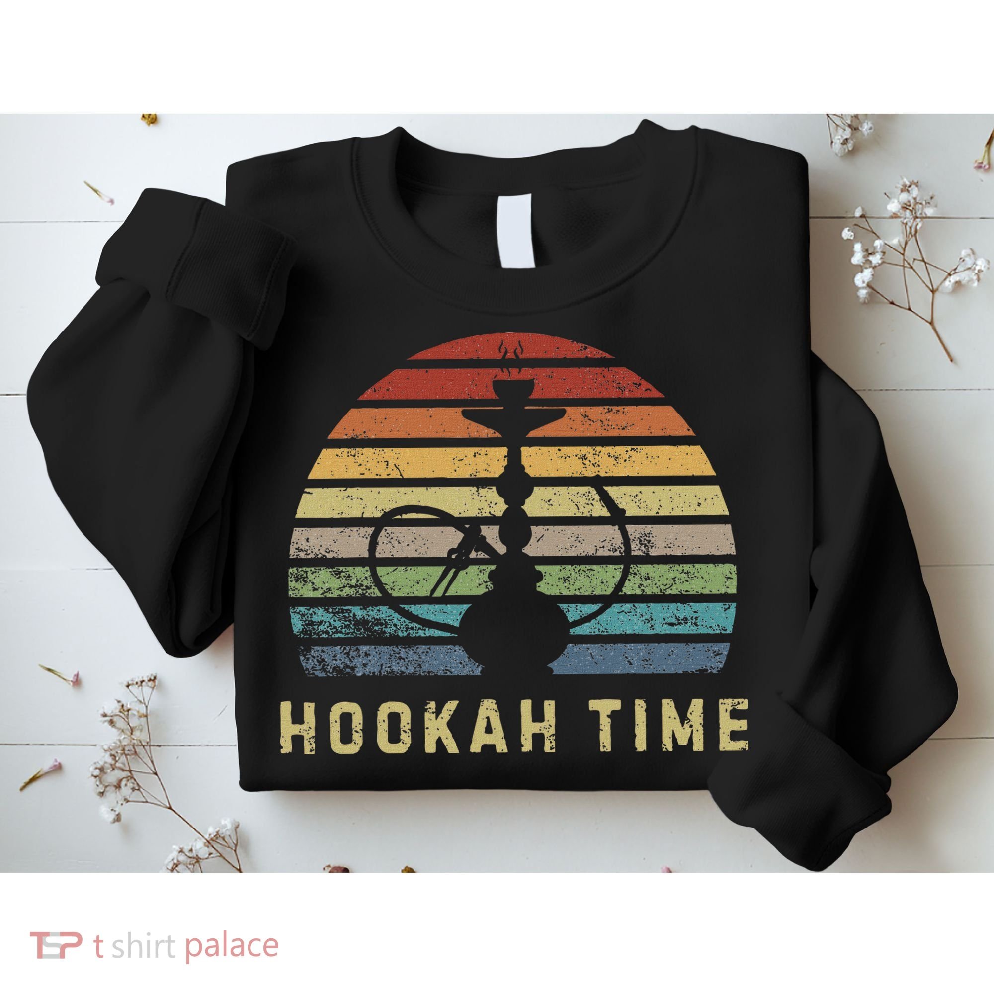 Hookah Time Sunset Shisha Smoke Hookah Lover Party Sweatshirt