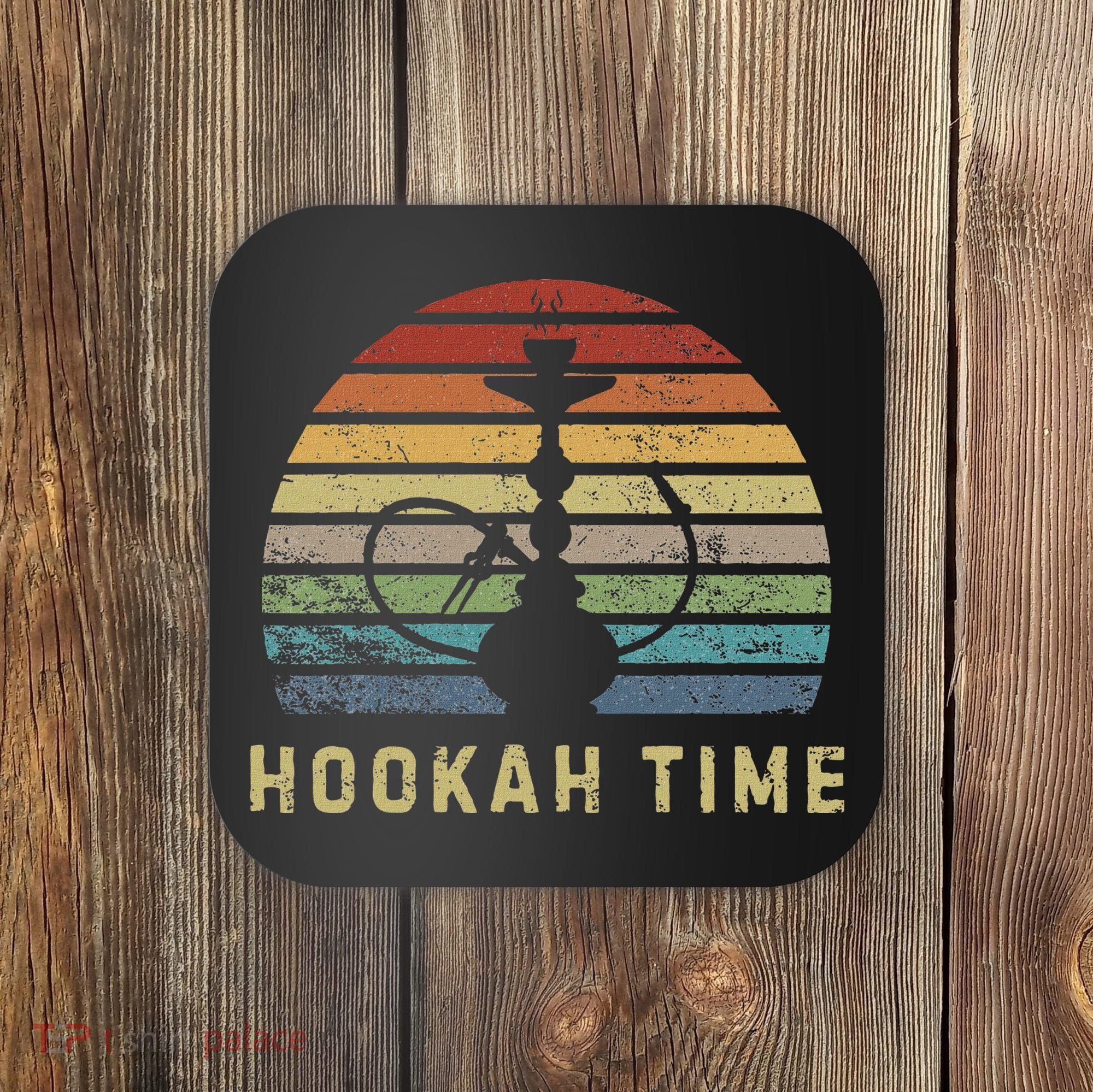 Hookah Time Sunset Shisha Smoke Hookah Lover Party Coaster