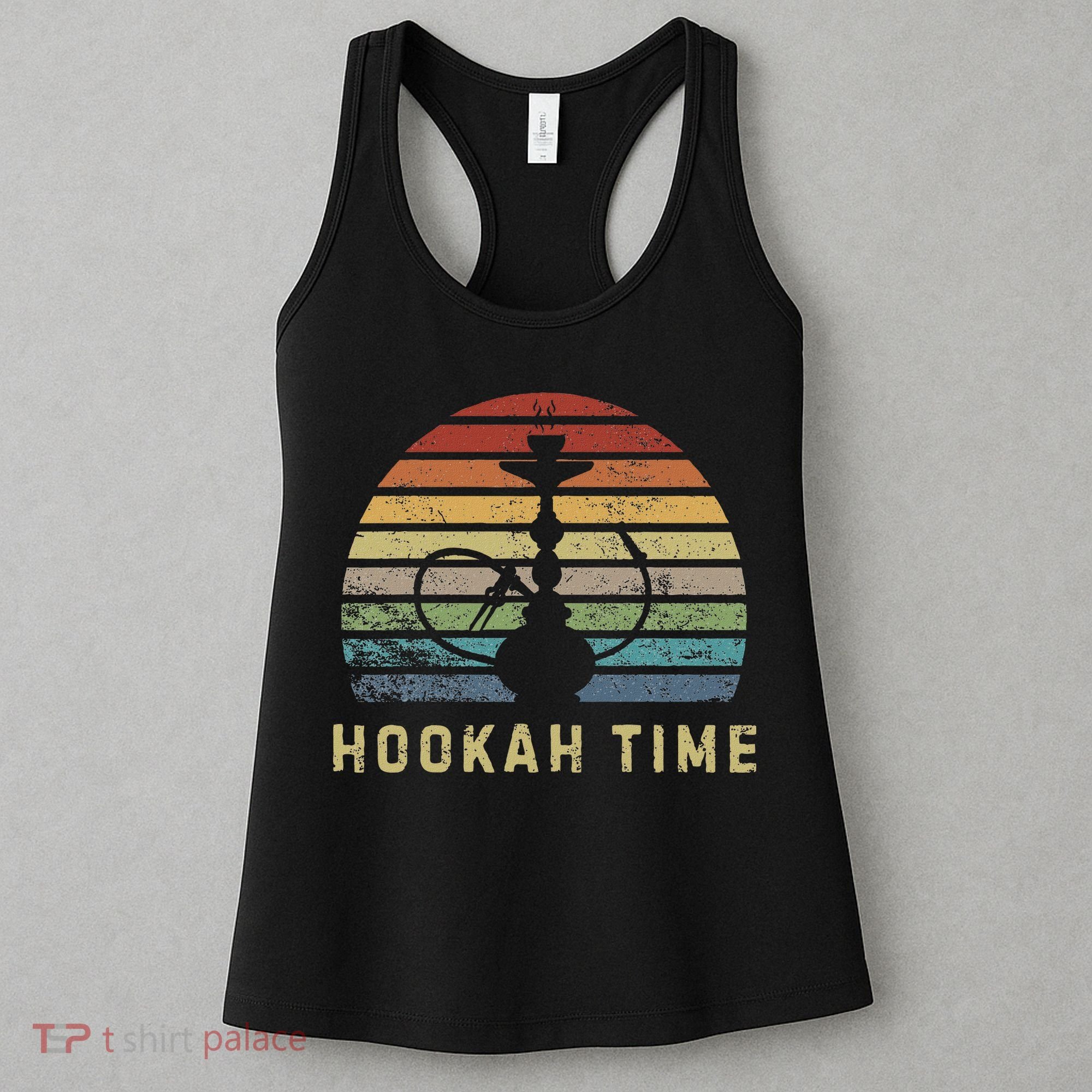 Hookah Time Sunset Shisha Smoke Hookah Lover Party Women's Tank Top