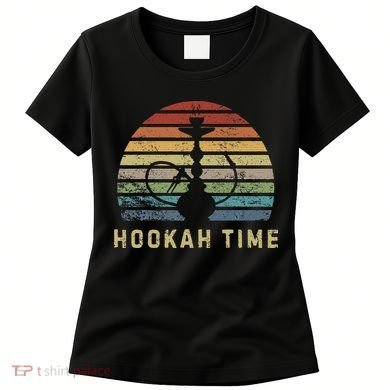 Hookah Time Sunset Shisha Smoke Hookah Lover Party Women's T-Shirt