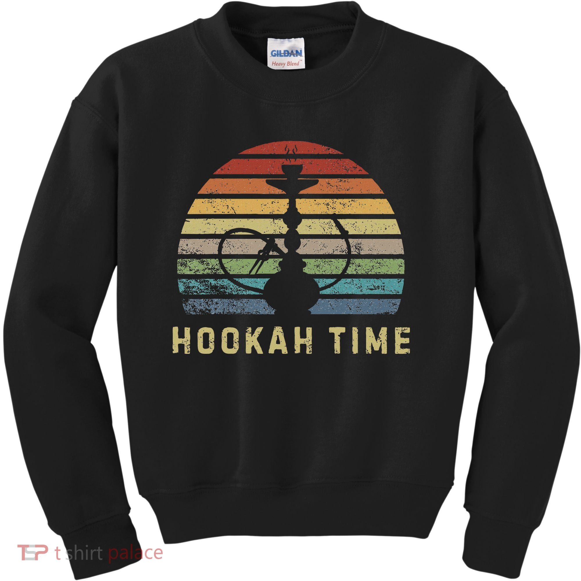 Hookah Time Sunset Shisha Smoke Hookah Lover Party Kids Sweatshirt