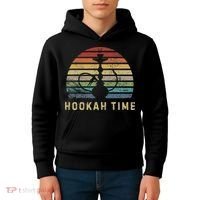 Hookah Time Sunset Shisha Smoke Hookah Lover Party Kids Hoodie thumb 4