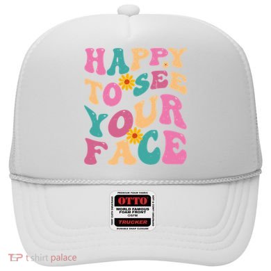 Happy To See Your Face Retro Groovy Back To School Teacher Hat