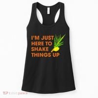 Here To Shake Things Up Lulav Etrog Sukkot Jewish Holiday Women's Tank Top thumb 0