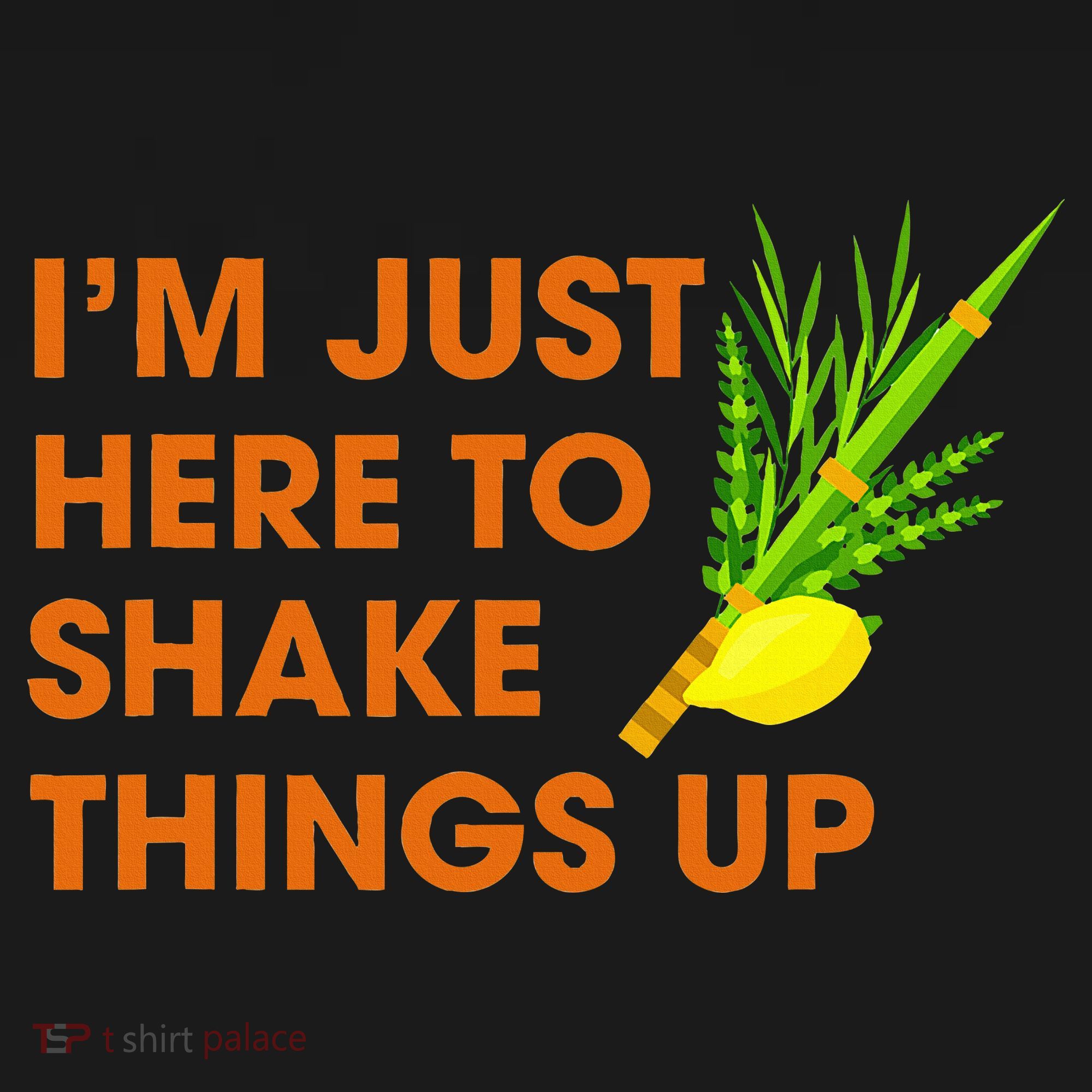 Here To Shake Things Up Lulav Etrog Sukkot Jewish Holiday Baby Bodysuit