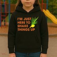 Here To Shake Things Up Lulav Etrog Sukkot Jewish Holiday Kids Hoodie thumb 3