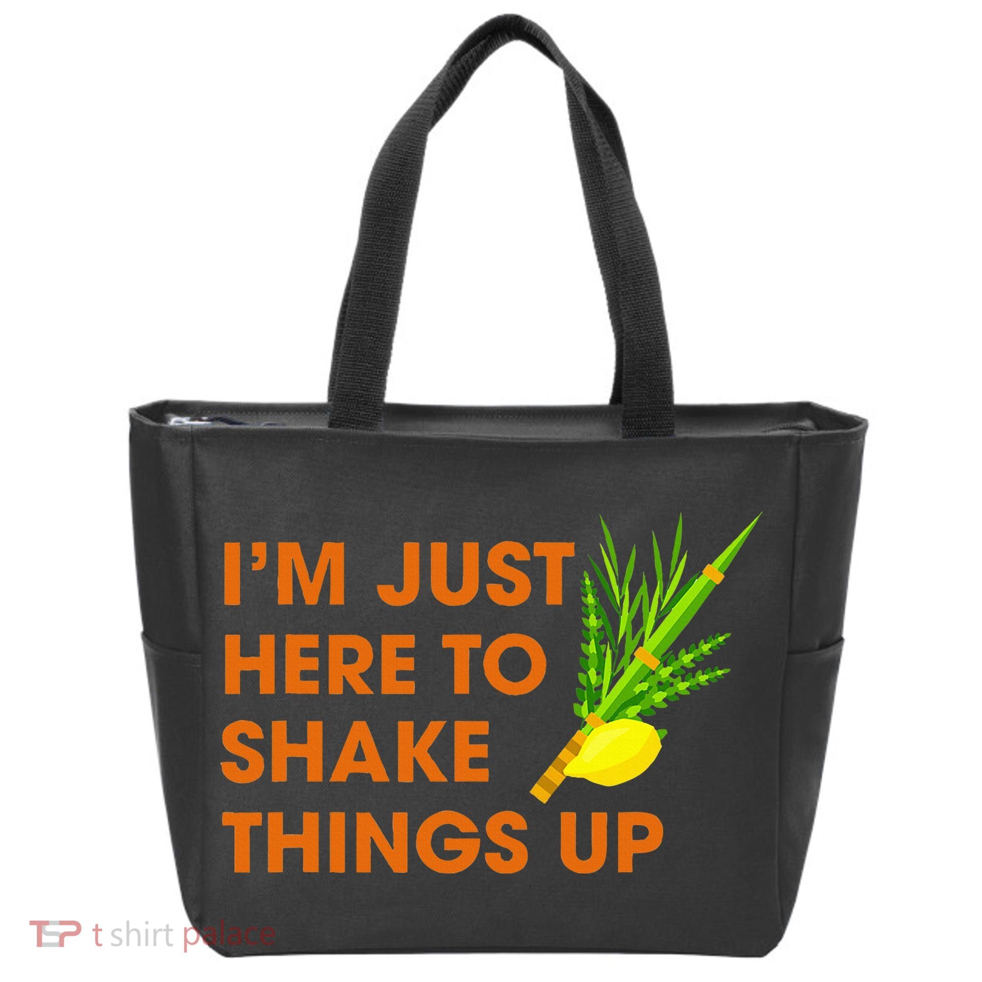 Here To Shake Things Up Lulav Etrog Sukkot Jewish Holiday Tote Bag