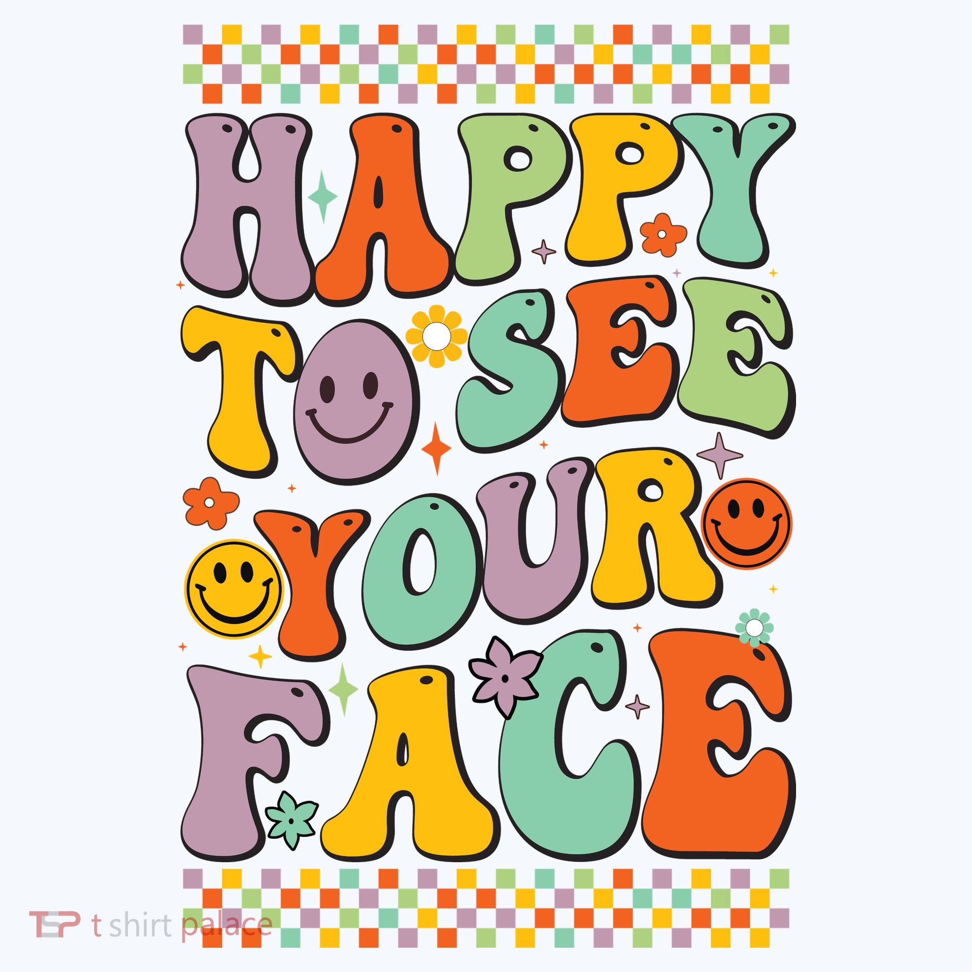 Happy To See Your Face Retro Groovy Back To School Teacher Coffee Mug