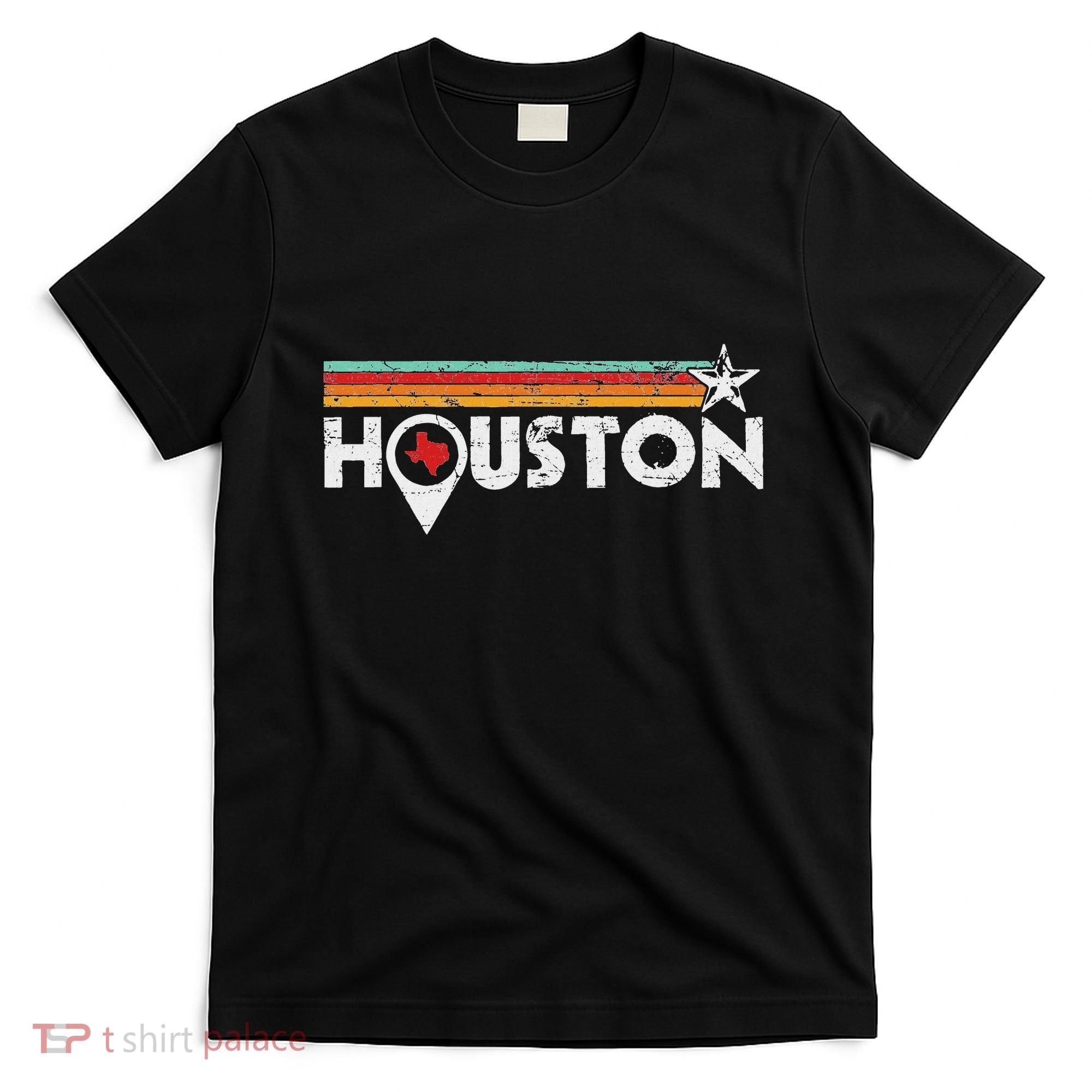 Houston Texas Strong Vintage Stripes Cool Gift T-Shirt