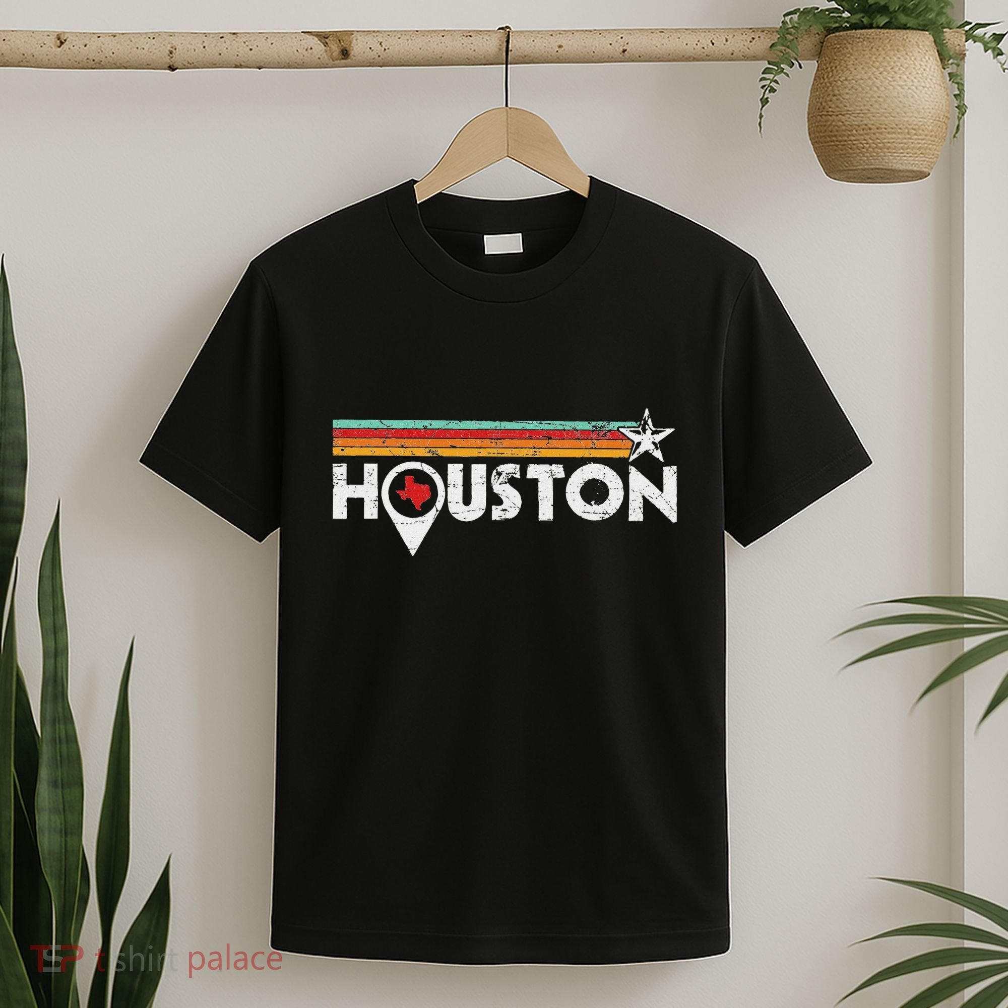 Houston Texas Strong Vintage Stripes Cool Gift T-Shirt