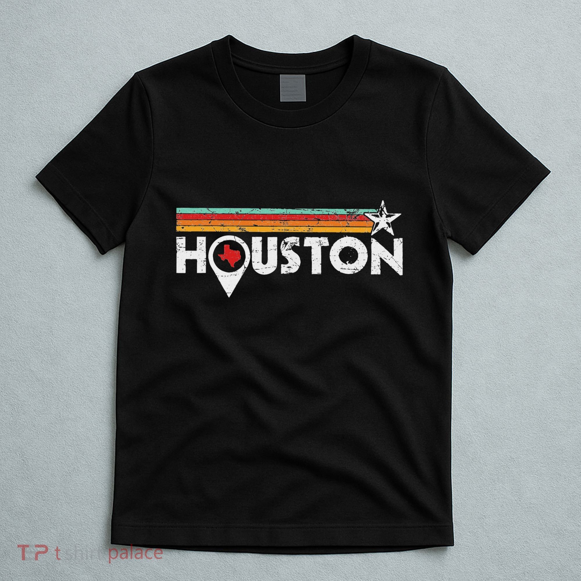 Houston Texas Strong Vintage Stripes Cool Gift T-Shirt