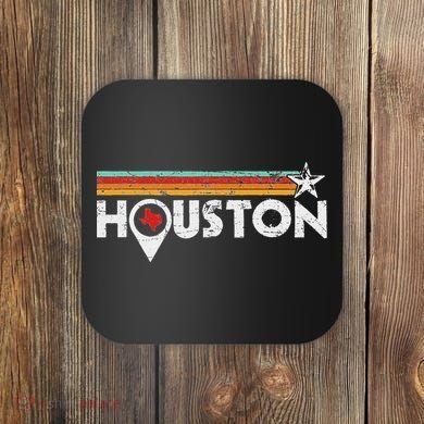 Houston Texas Strong Vintage Stripes Cool Gift Coaster