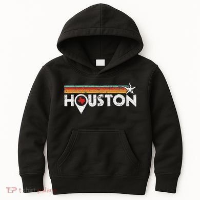 Houston Texas Strong Vintage Stripes Cool Gift Kids Hoodie