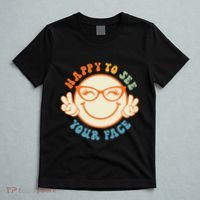 Happy To See Your Face Retro Groovy Back To School Teacher. T-Shirt thumb 5