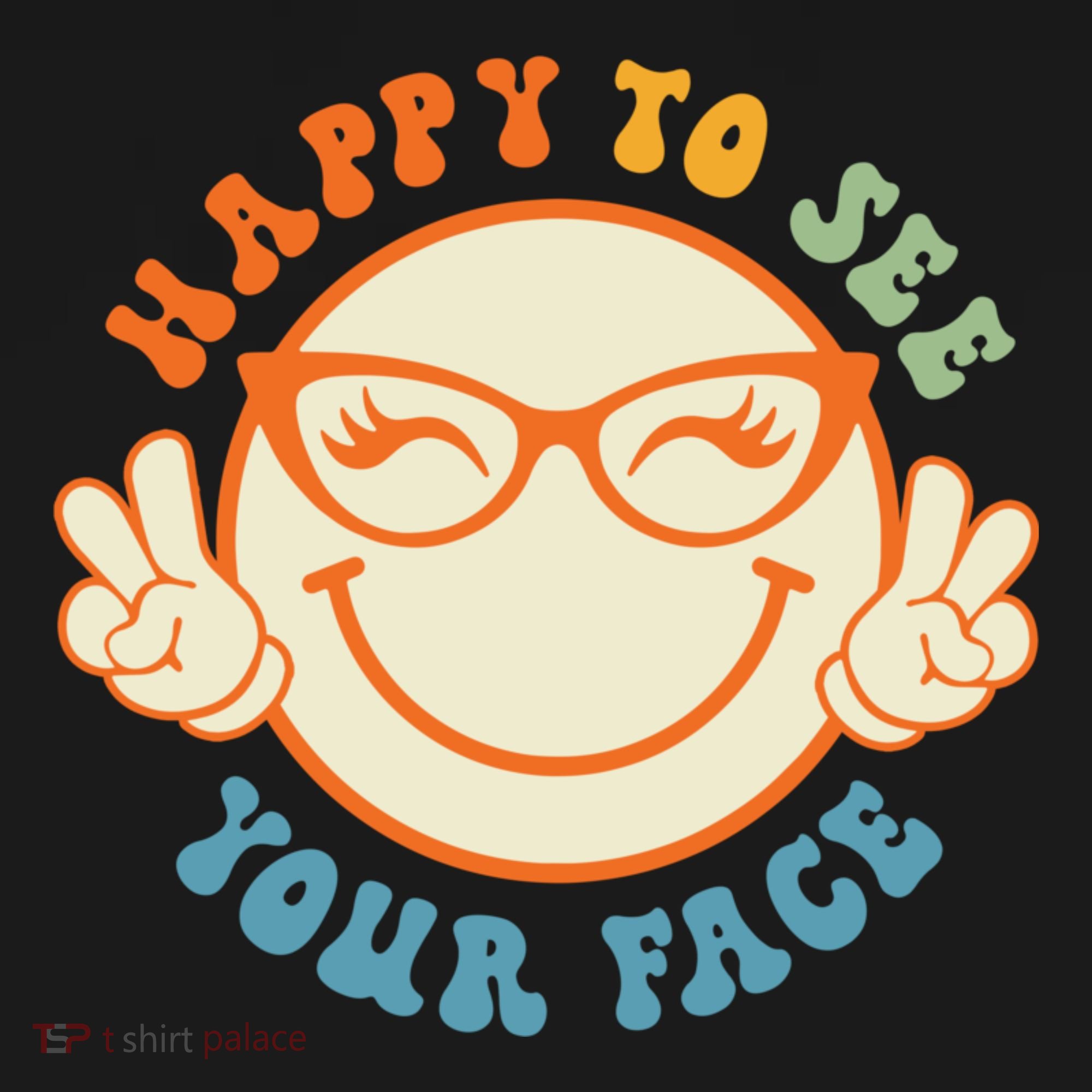 Happy To See Your Face Retro Groovy Back To School Teacher. Bucket Hat