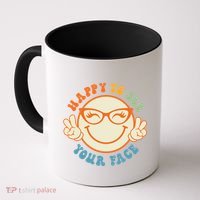 Happy To See Your Face Retro Groovy Back To School Teacher. Coffee Mug thumb 0