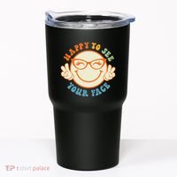 Happy To See Your Face Retro Groovy Back To School Teacher. Tumbler thumb 0