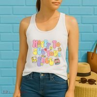Happy To See Your Face Teacher Women's Tank Top thumb 2