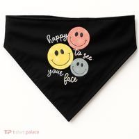Happy To See Your Face USA-Made Doggie Bandana thumb 0