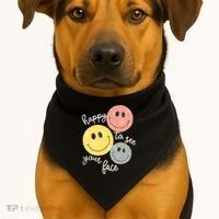 Happy To See Your Face USA-Made Doggie Bandana thumb 1