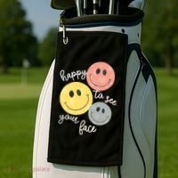 Happy To See Your Face Golf Towel thumb 2