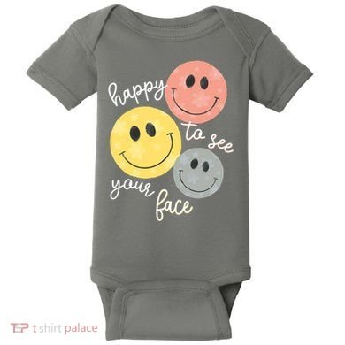 Happy To See Your Face Baby Bodysuit