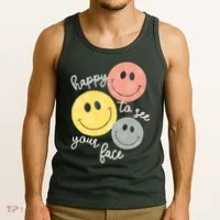 Happy To See Your Face Tank Top thumb 3