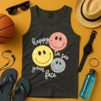 Happy To See Your Face Tank Top thumb 4