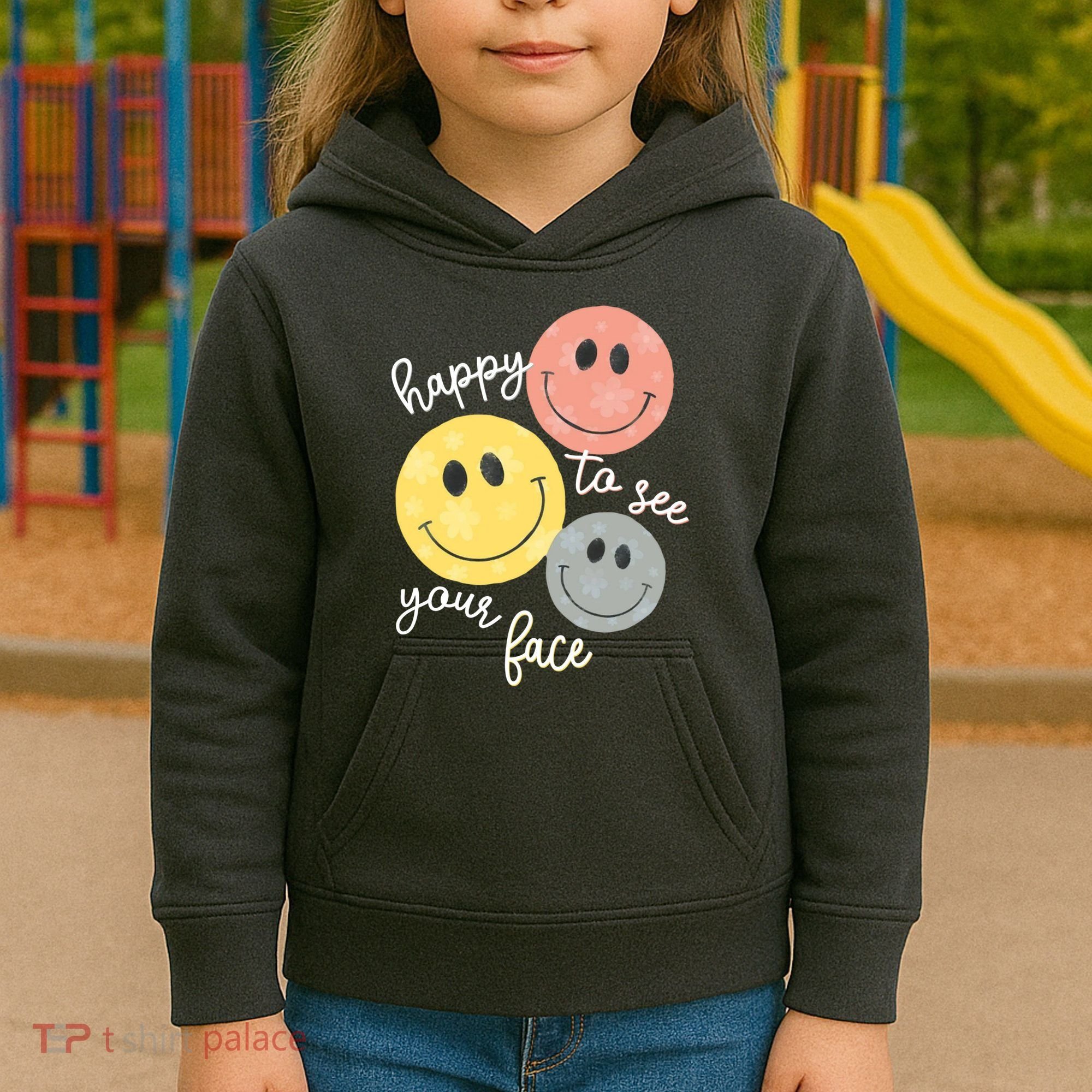 Happy To See Your Face Kids Hoodie