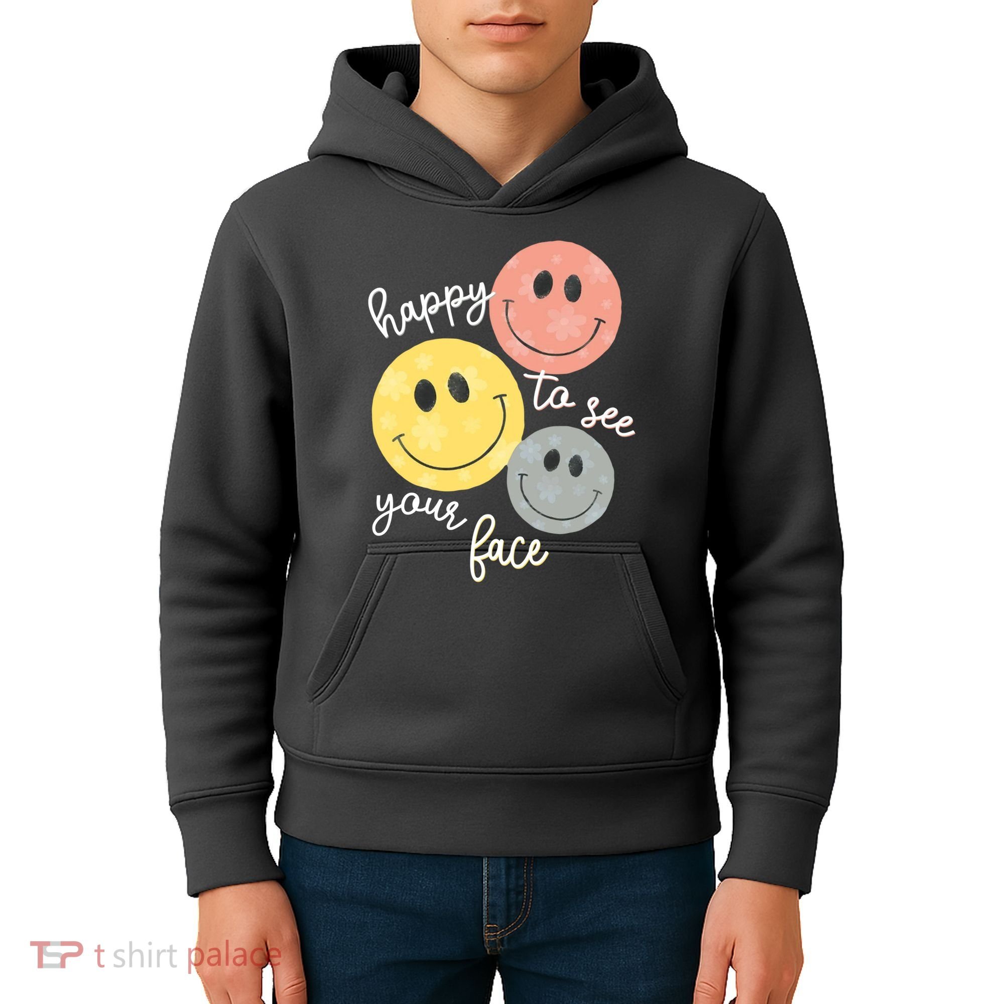 Happy To See Your Face Kids Hoodie