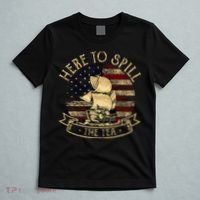 Here To Spill The Tea 4th Of July American Patriotic Vintage T-Shirt thumb 5