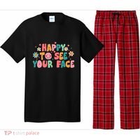 Happy To See Your Face First Day Of School Teacher Flower Pajama Set thumb 0