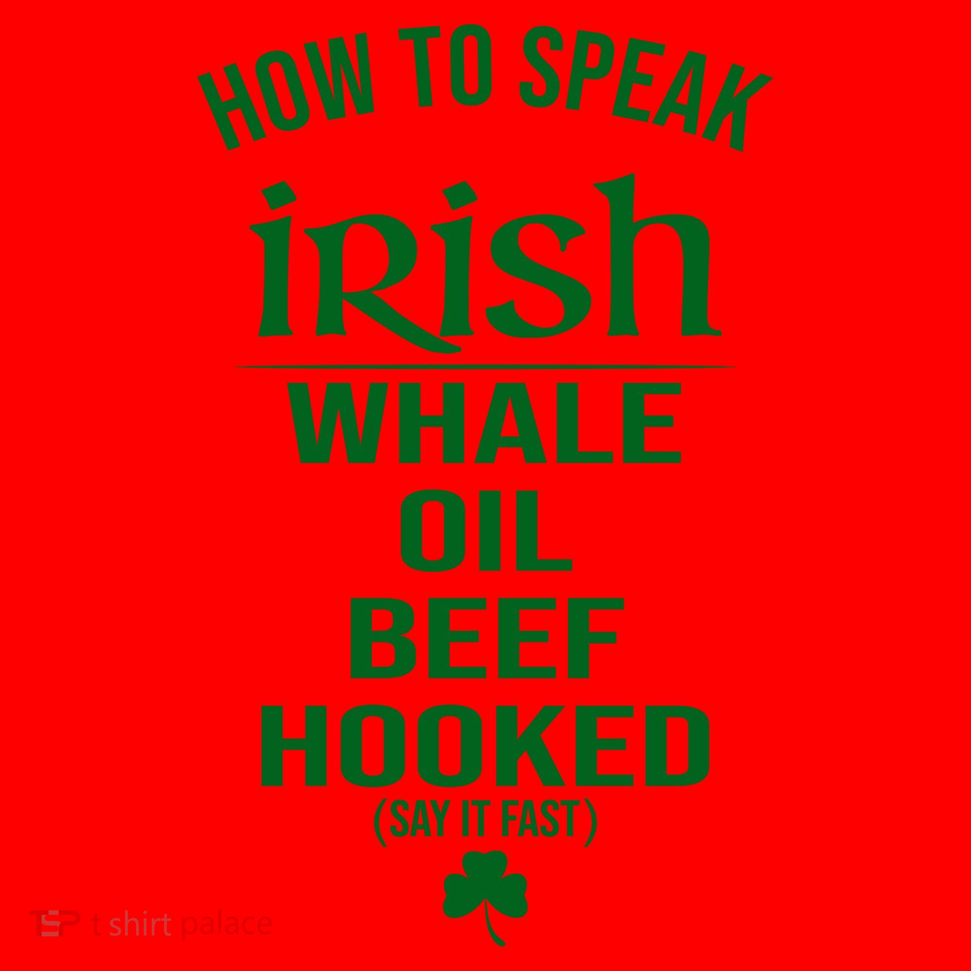 How To Speak Irish Whale Oil Beef Hooked Funny St Patrick's Day Santa Hat