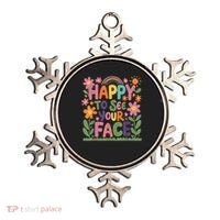 Happy To See Your Face Teacher Flower Back To School Ornament thumb 0