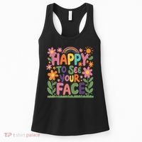 Happy To See Your Face Teacher Flower Back To School Women's Tank Top thumb 0