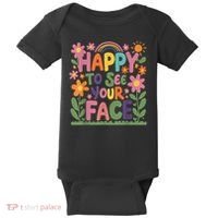 Happy To See Your Face Teacher Flower Back To School Baby Bodysuit thumb 0
