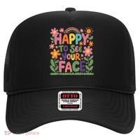 Happy To See Your Face Teacher Flower Back To School Hat thumb 0