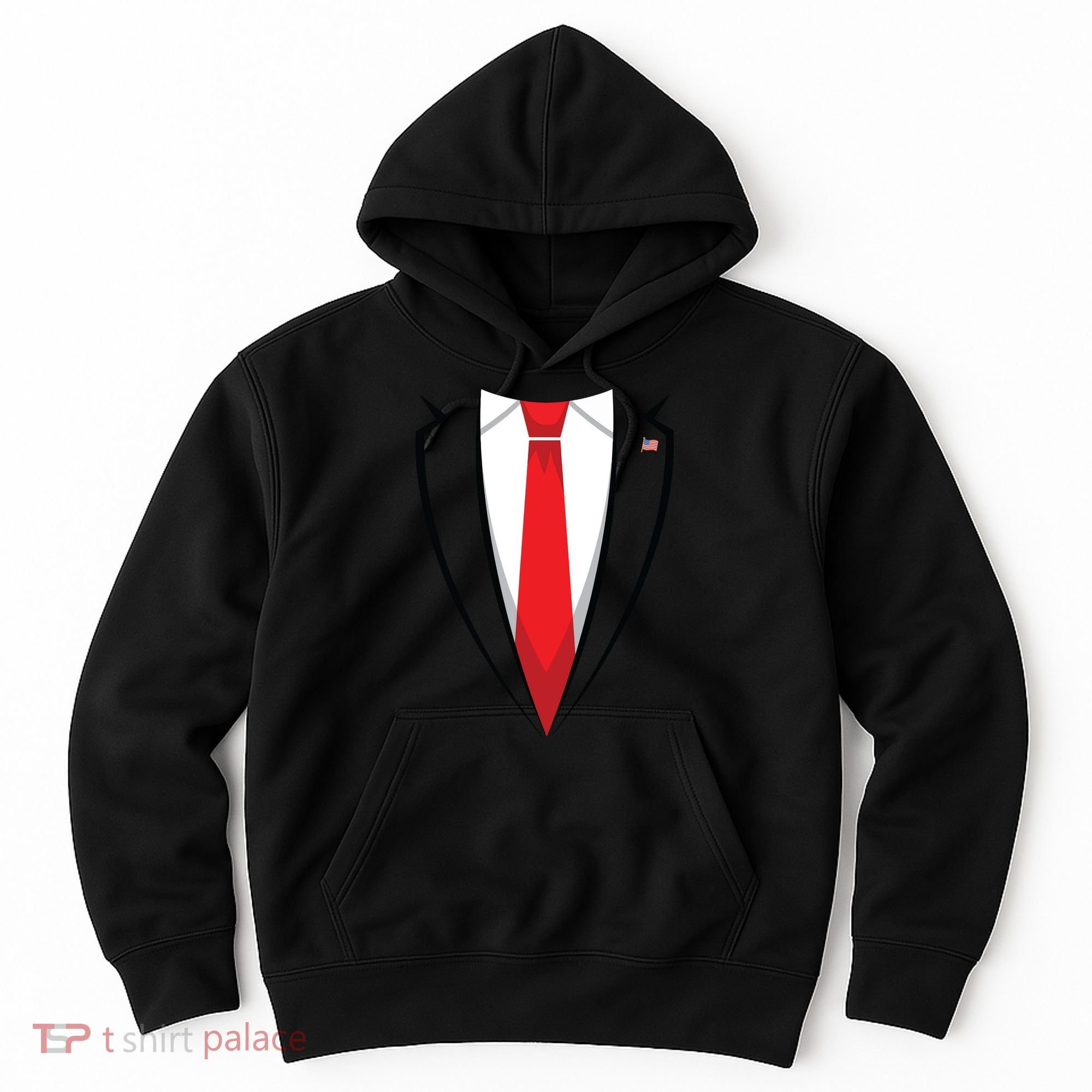 Halloween Trump Suit Us President Easy Costume Hoodie