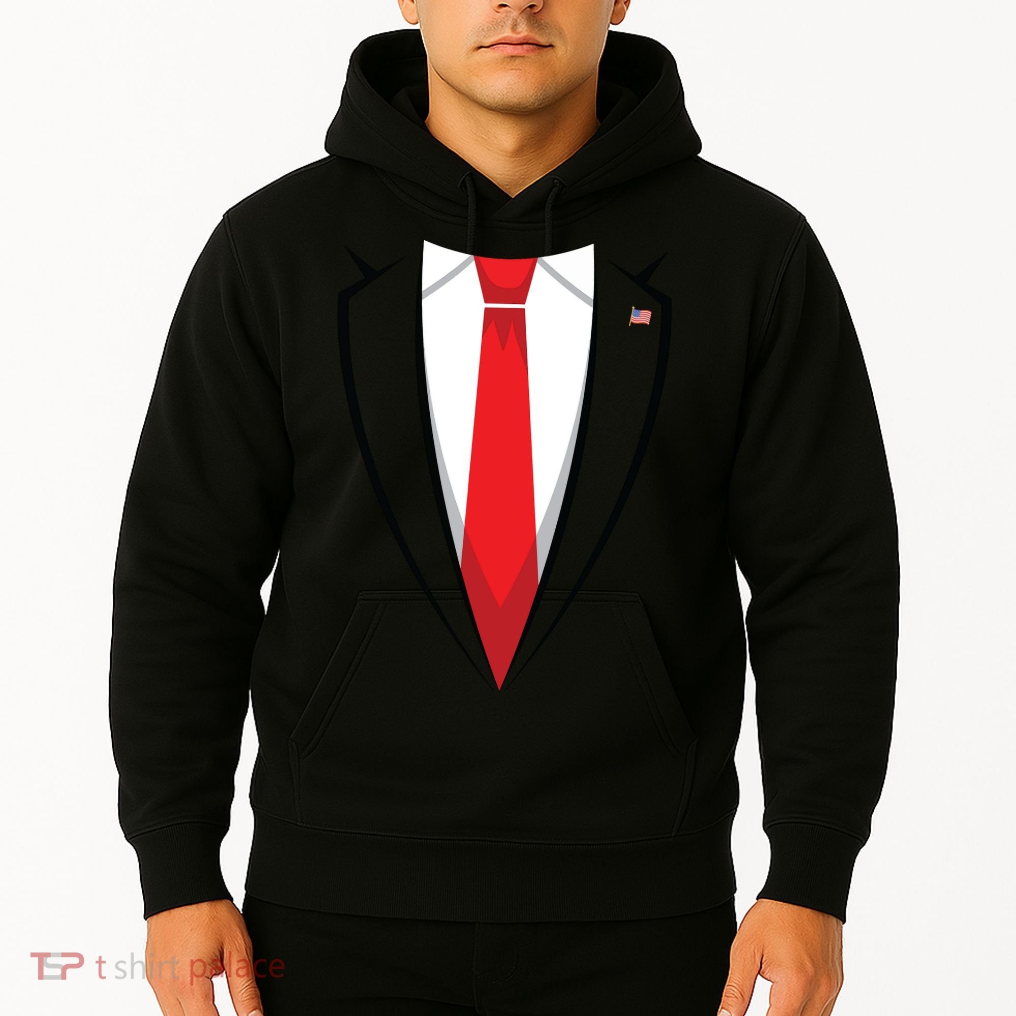 Halloween Trump Suit Us President Easy Costume Hoodie