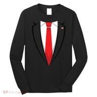 Halloween Trump Suit Us President Easy Costume Long Sleeve Shirt thumb 0