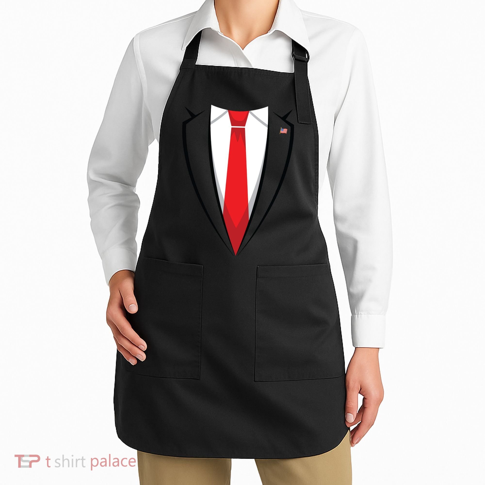 Halloween Trump Suit Us President Easy Costume Apron