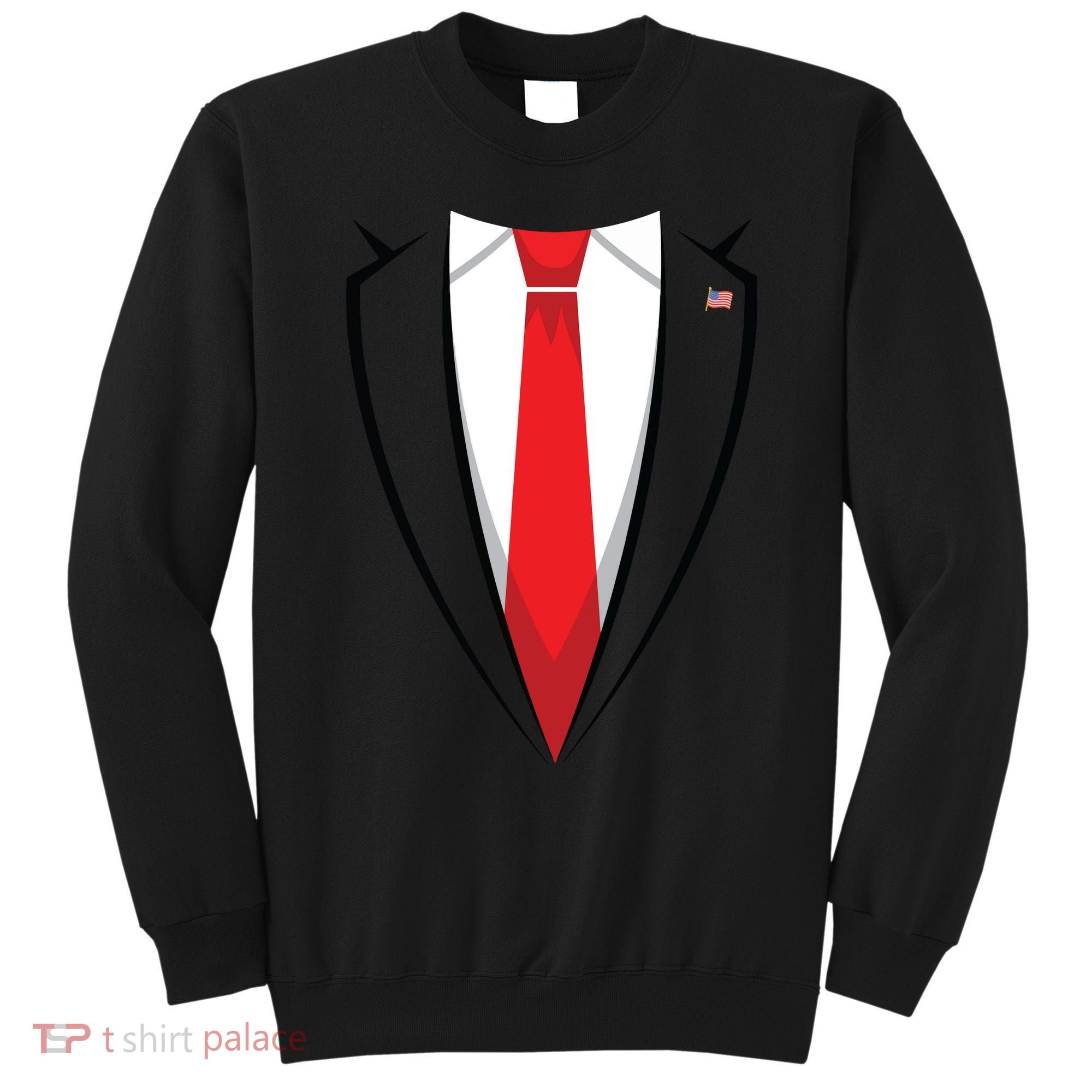 Halloween Trump Suit Us President Easy Costume Sweatshirt