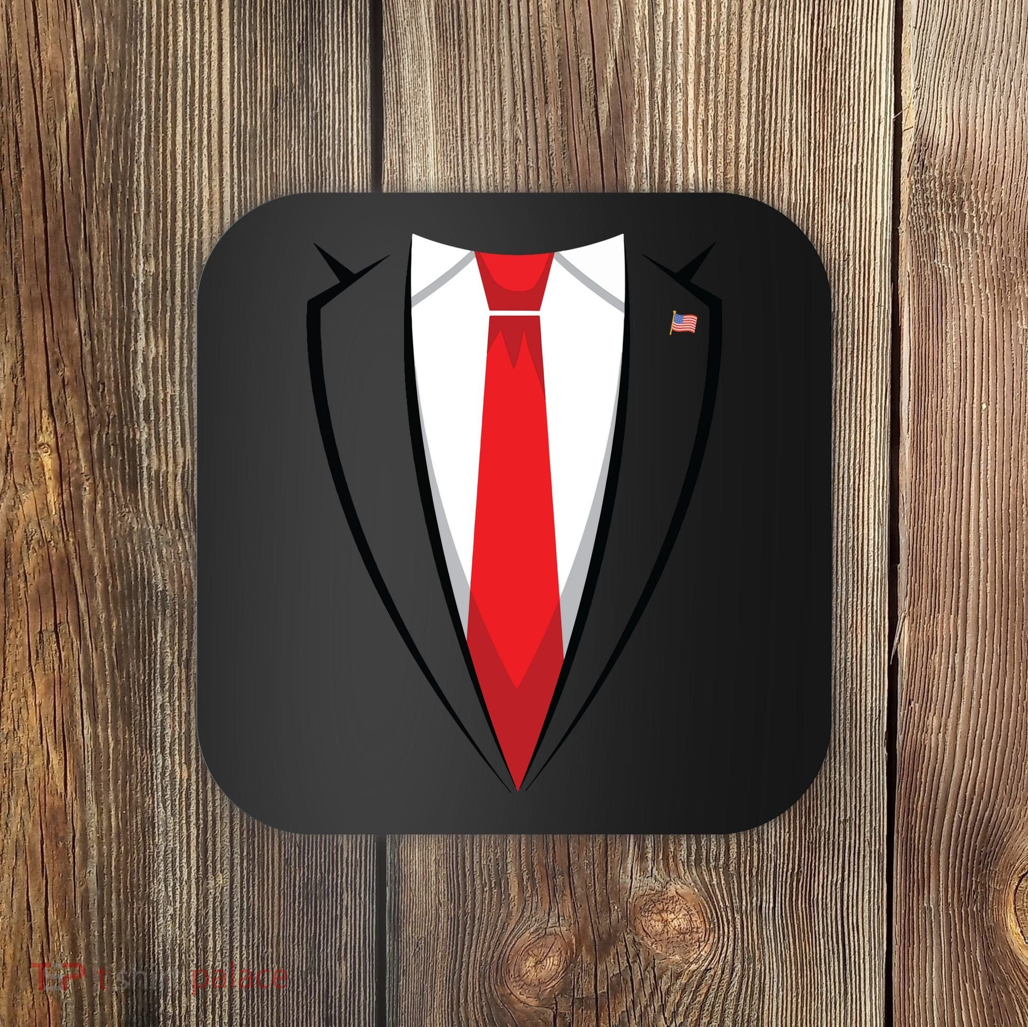 Halloween Trump Suit Us President Easy Costume Coaster