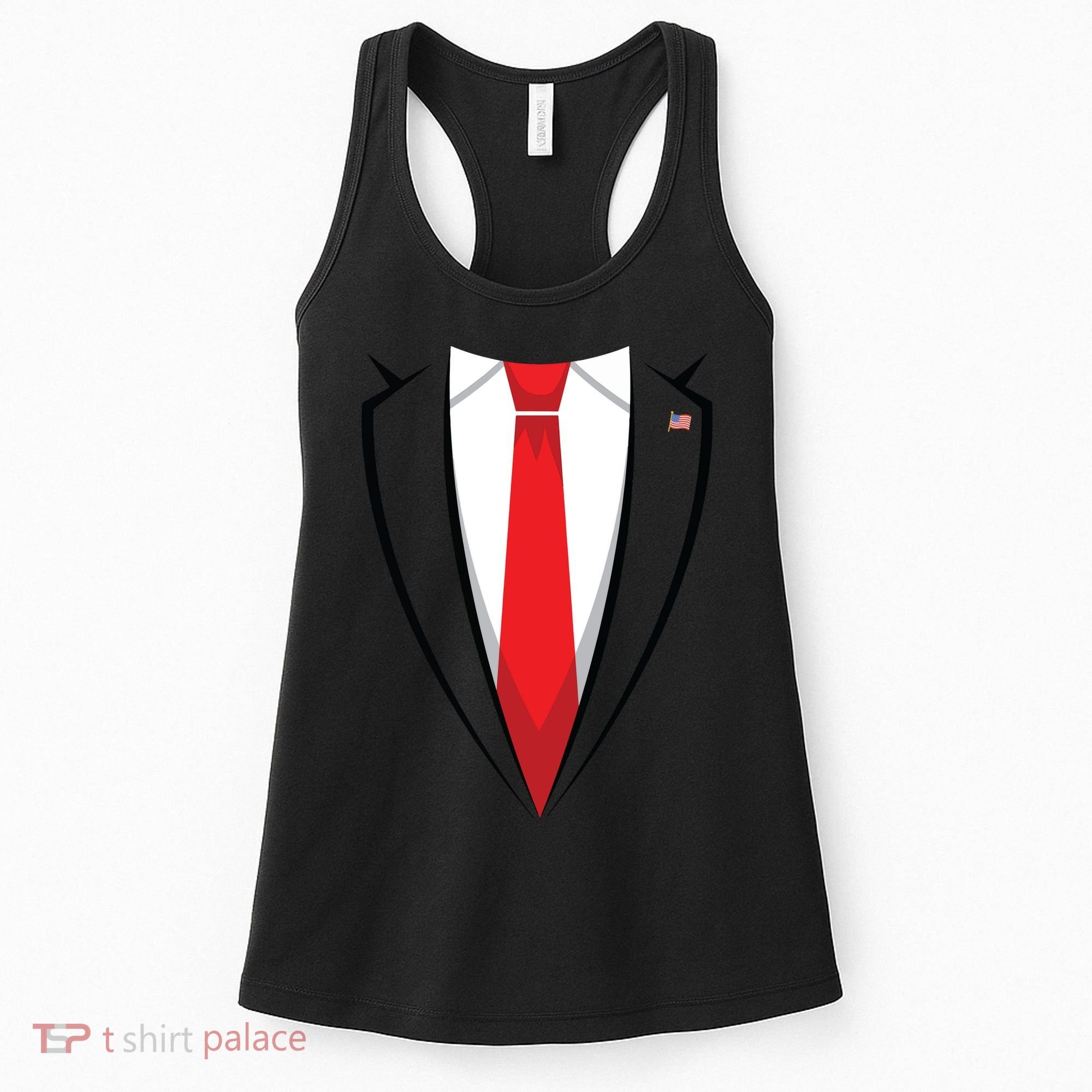 Halloween Trump Suit Us President Easy Costume Women's Tank Top