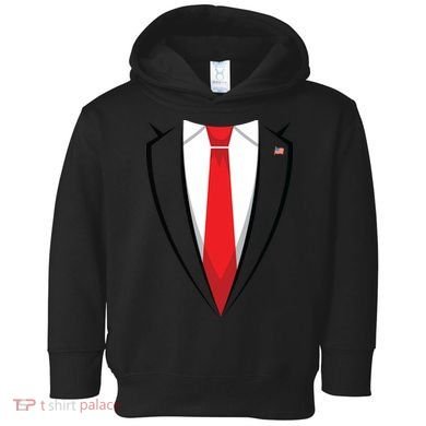 Halloween Trump Suit Us President Easy Costume Toddler Hoodie