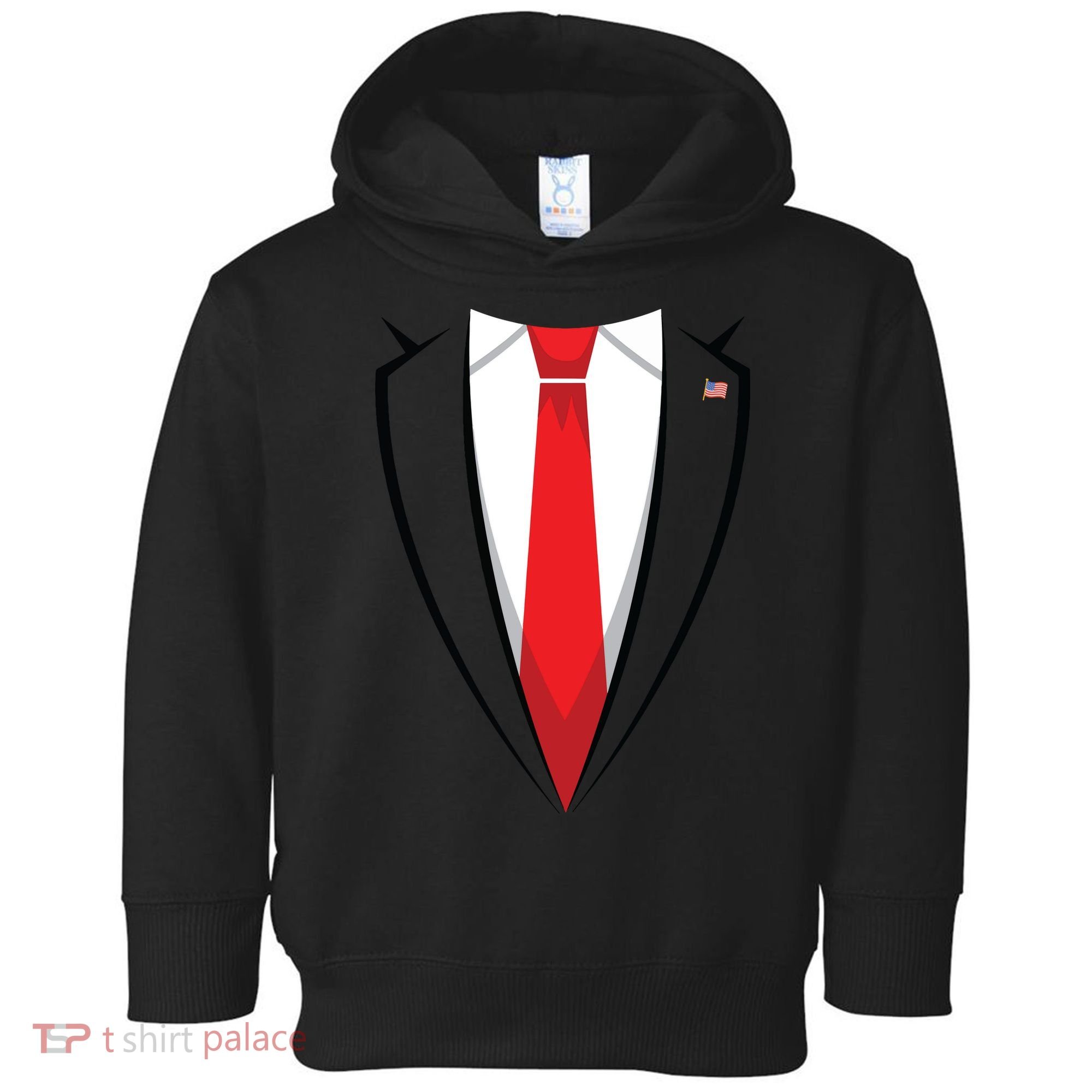 Halloween Trump Suit Us President Easy Costume Toddler Hoodie
