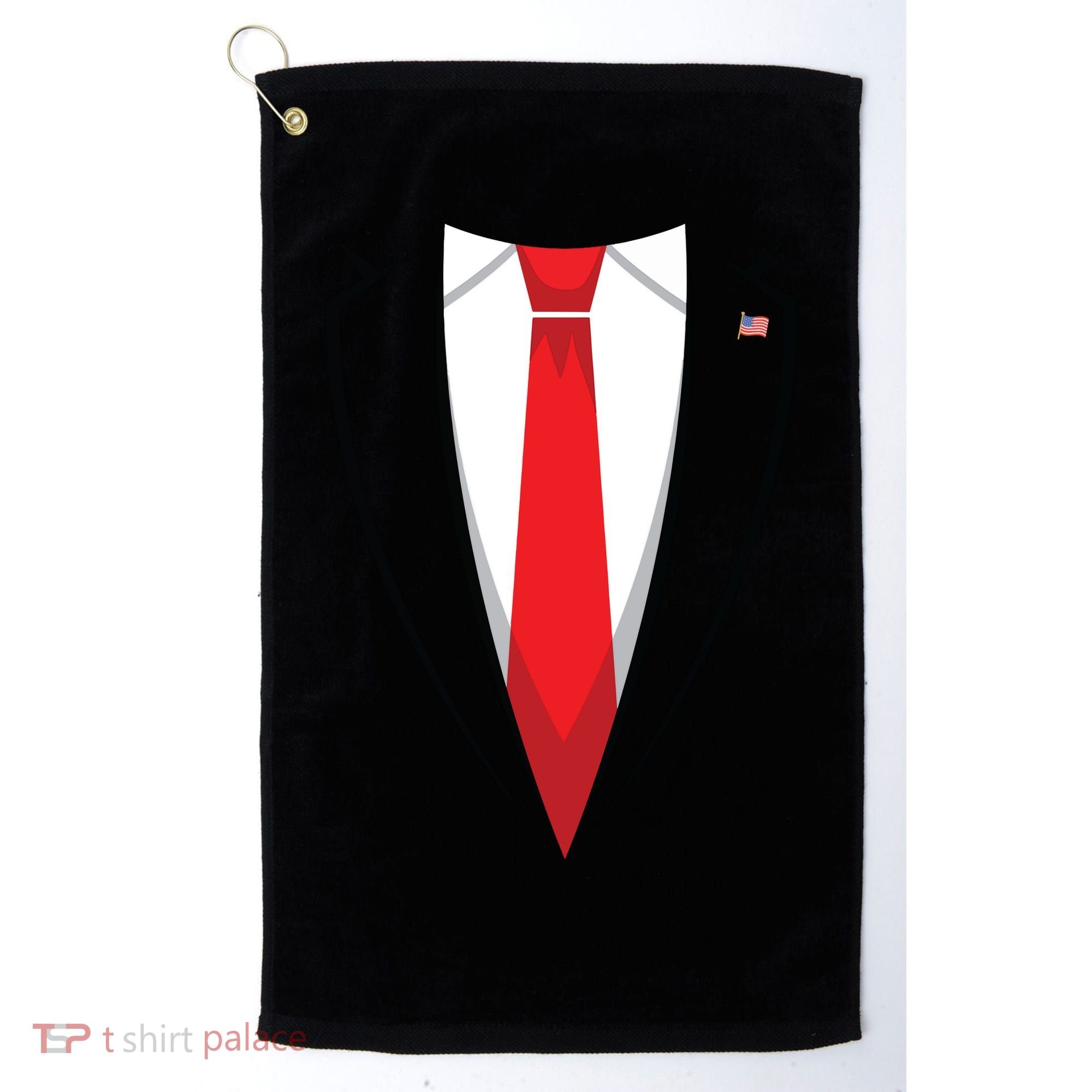 Halloween Trump Suit Us President Easy Costume Golf Towel