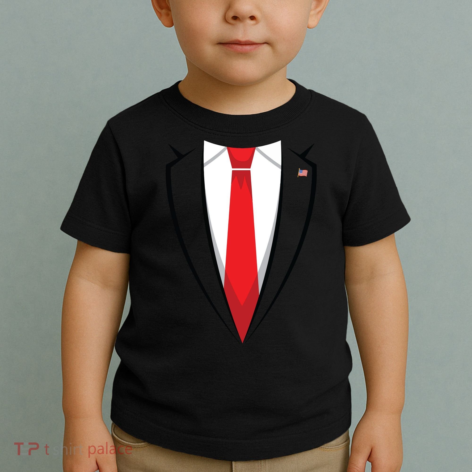 Halloween Trump Suit Us President Easy Costume Toddler T-Shirt