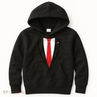 Halloween Trump Suit Us President Easy Costume Kids Hoodie thumb 0