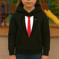 Halloween Trump Suit Us President Easy Costume Kids Hoodie thumb 3